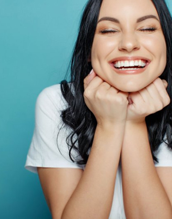 Lady smiles radiantly