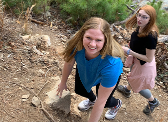 Doctor Neil's daughter on a hike