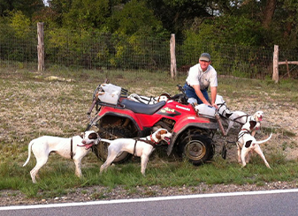 Doctor Neil's son a four wheeler