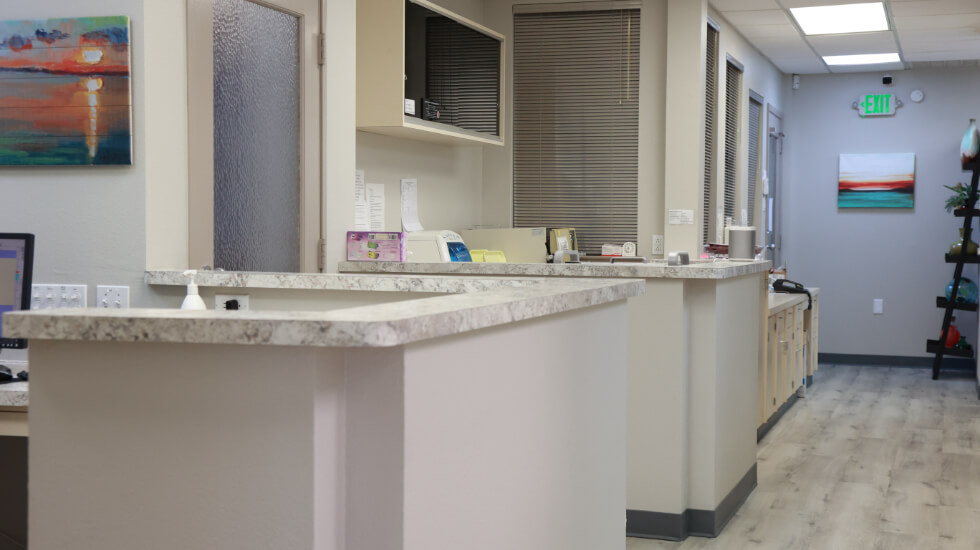 Dental office lab and storage area